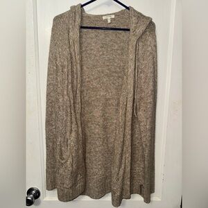 Maurices Tan Hooded Cardigan Sweater